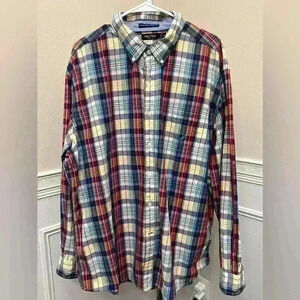NAUTICA Classic Fit Plaid Long Sleeve Shirt XXL